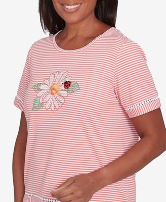 Women's Classic Daisy Knit Striped Top
