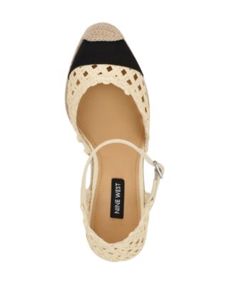 【NINE WEST】Mckinly キャップトゥ ウェッジ Mckinly Cap Toe Espadrille Wedges – Nine West