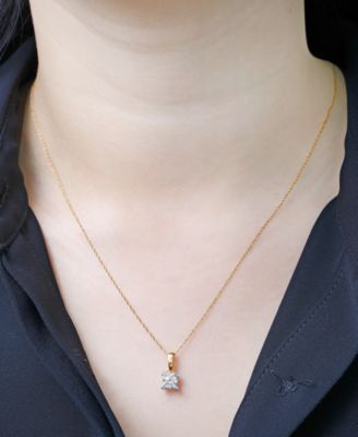 Diamond Pendant 18" Necklace (1/2 ct. t.w.) in 14k Yellow Gold
