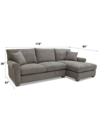 Reiter 2-Pc. Fabric Sectional Sofa, Exclusively at Macy's