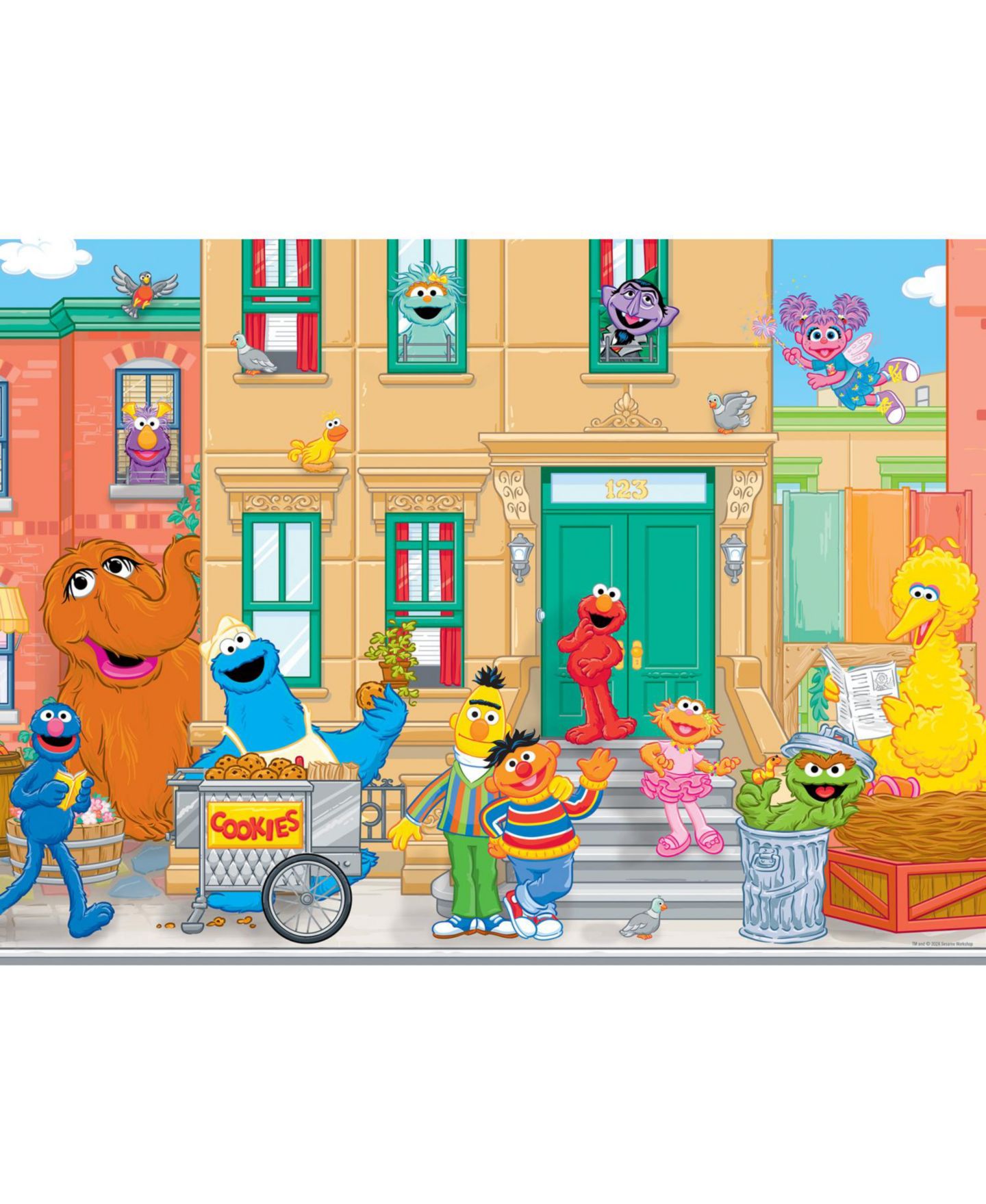 Детский пазл MasterPieces Puzzles Sesame Street - In the Neighborhood 48 Piece Jigsaw Puzzle — фото 2