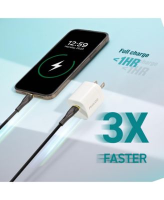 USB-C Charger Head, 20W Power Delivery 3.0 Fast Charging, Compact and Travel-Friendly, White, US Plug