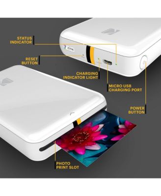 Step Mobile Instant Photo Printer 2x3", & Zink Photo Paper (75 Sheets) Bundle