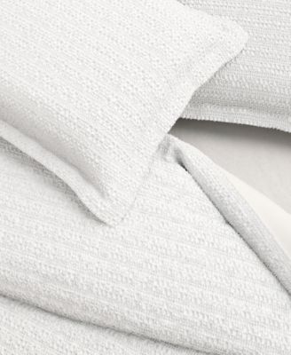 Linery & Co 100% Cotton Reversible Honeycomb Waffle / Percale Duvet Cover Set