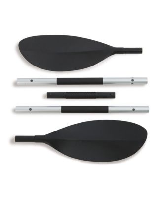 86" Lightweight Aluminum Double Oar Inflatable Kayak Paddle, Black, 2 Pack