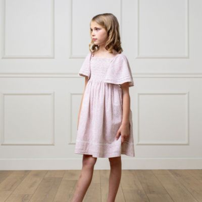 Toddler Girls Smocked Bell Sleeve Dress