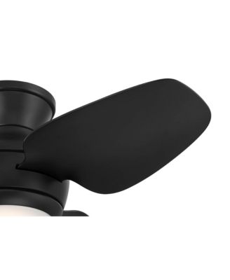 36" Whirl Modern Indoor Outdoor Ceiling Fan 3 Blade LED Light Remote Control Matte Black Finish Bedroom Patio Hugger