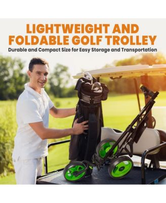 3-Wheel Golf Push Cart with Deluxe Scorecard Holder