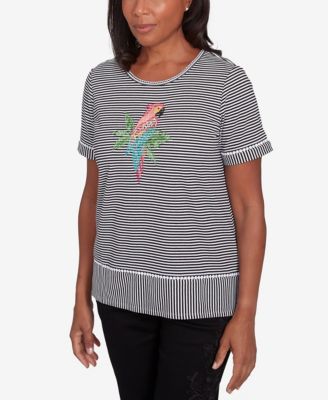 Petite Classics Crewneck Parrot Striped T-Shirt