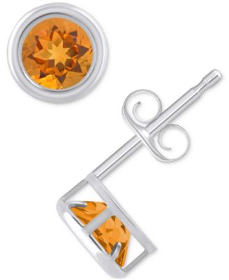 Lab-Created Opal Bezel Stud Earrings (1-1/5 ct. t.w.) Stud Earrings in 10k Gold (Also in Additional Gemstones)