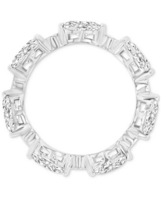 Blue & White Cubic Zirconia Band Ring (5-7/8 ct. t.w.) in Sterling Silver