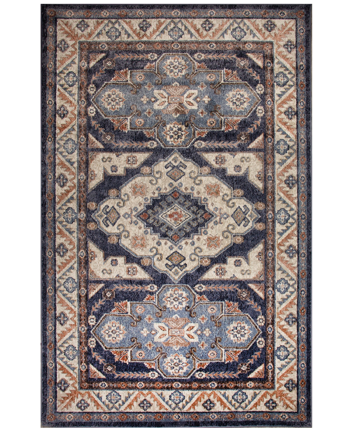 Liora Manne Ariana Floral Medallion 3'3"x4'11" Area Rug In Blue