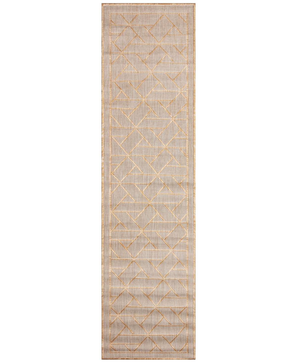 Liora Manne Carmel Pyramid 1'11"x7'6" Runner Area Rug In Sand