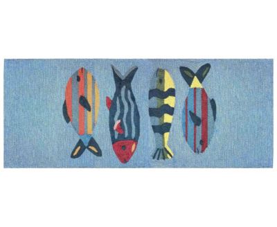 Liora Manne' - Frontporch Fishes 2'x5' Runner Area Rug