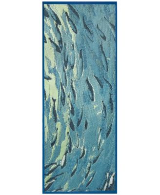 Liora Manne' - Esencia Fish to Go Blue Rug Collection