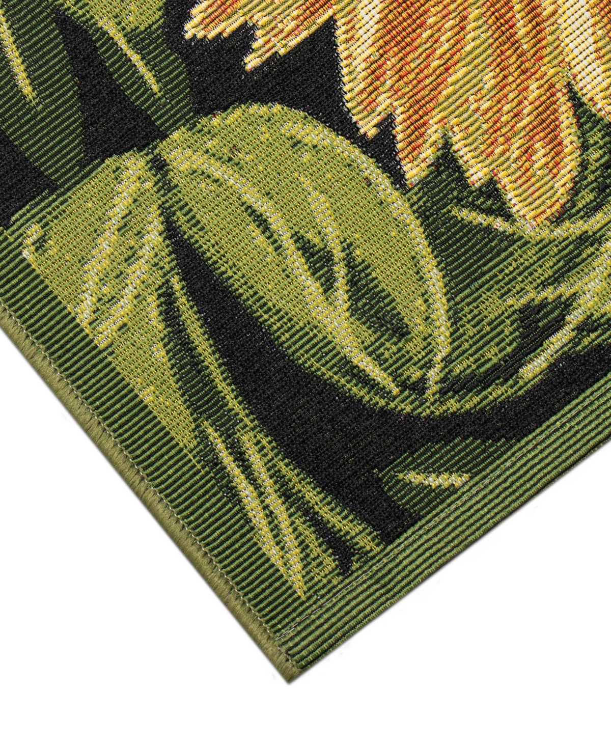 Liora Manne Marina Sunflowers 7'10"x9'10" Area Rug In Black