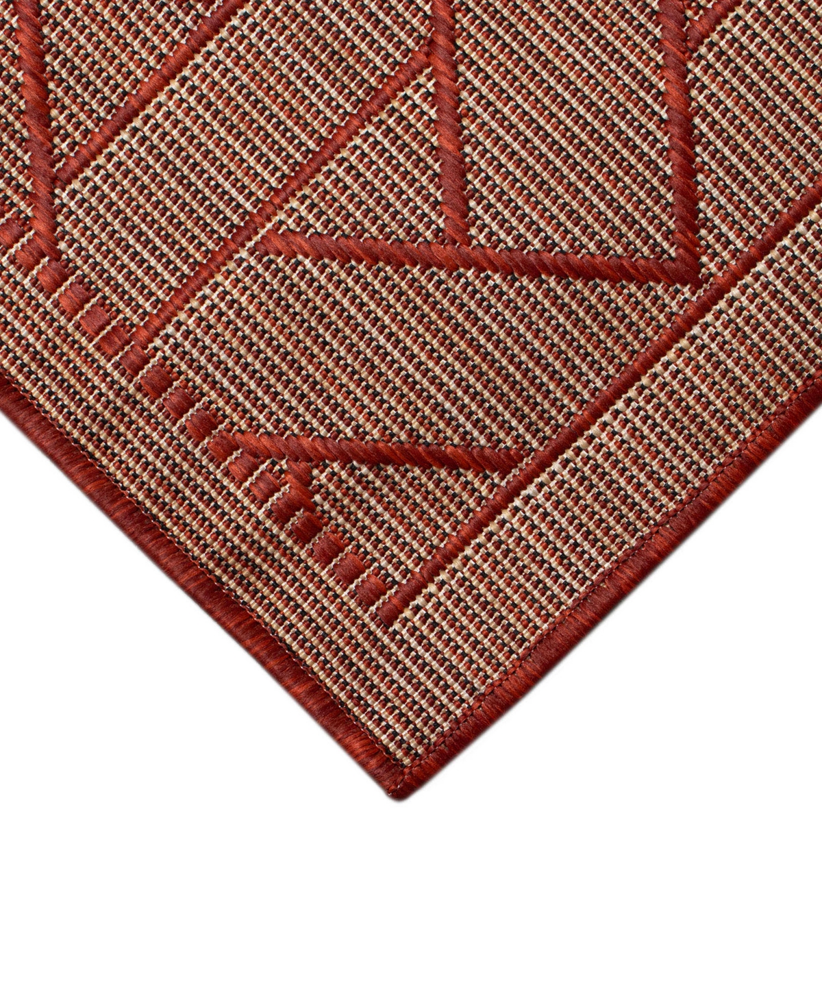 Liora Manne Carmel Pyramid 6'6"x9'4" Area Rug In Paprika