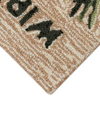 Liora Manne Frontporch Mistletoes Rug Collection In Tan
