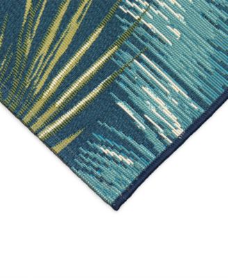 Liora Manne Esencia Palm Border Rug Collection In Navy