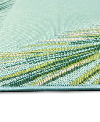 Marina Palm Border 1'11"x7'6" Runner Area Rug
