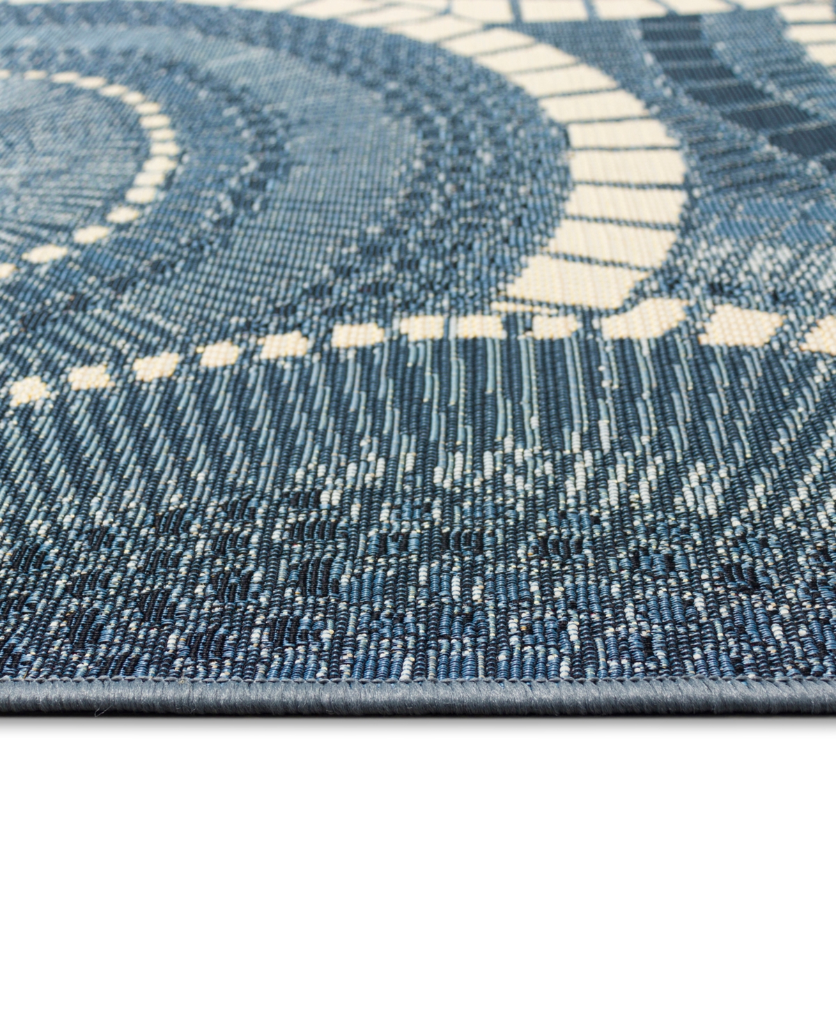 Liora Manne Esencia Circles 2'x2'10" Area Rug In Blue,ivory