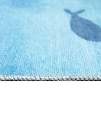 Liora Manne Impressions Reef Border Rug Collection In Ocean