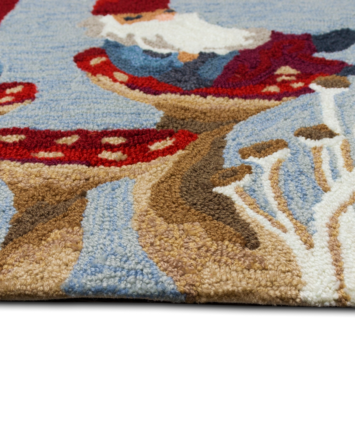 Liora Manne Frontporch Welcome Gnome 2'x5' Runner Area Rug In Blue