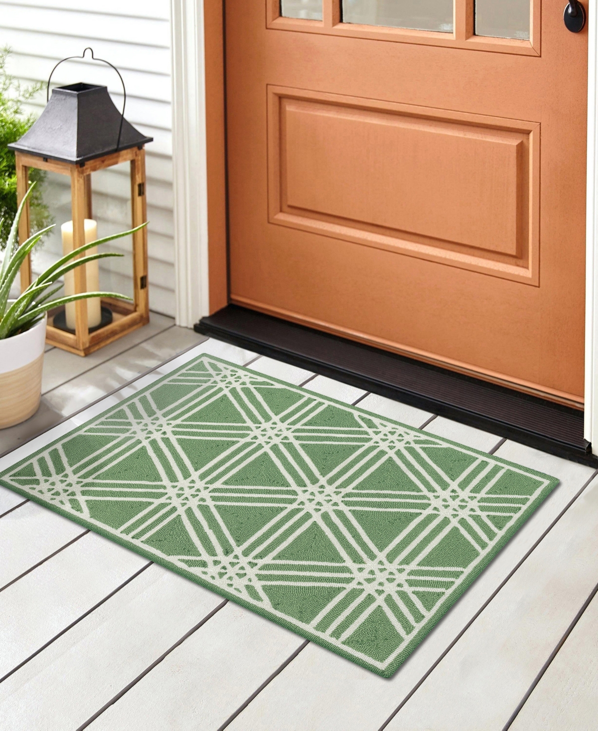Liora Manne Capri Hex 2'x3' Area Rug In Green