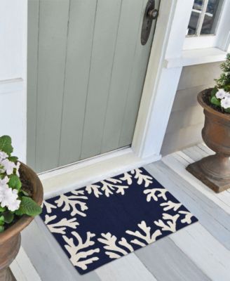 Capri Coral Border 1'8"x2'6" Area Rug