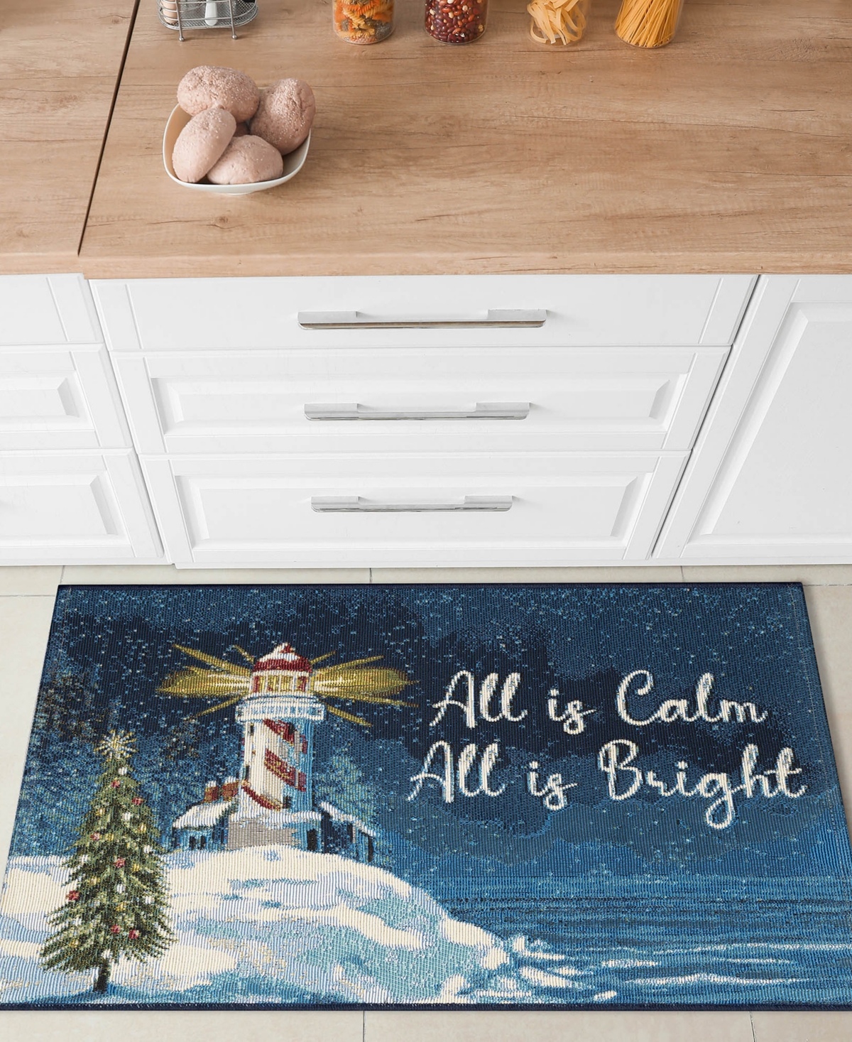 Liora Manne Esencia All Is Calm 2'5"x3'11" Area Rug In Midnight