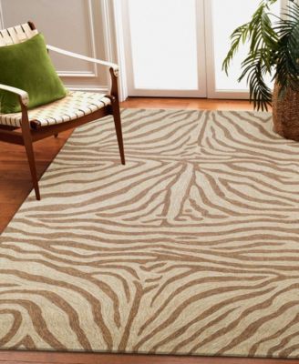 Liora Manne Ravella Zebra Rug Collection In Brown