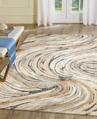 Liora Manne Savoy Big Wave Rug Collection In Blue