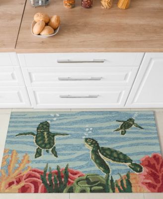 Frontporch Swimming Baby Turtles Rug Collection