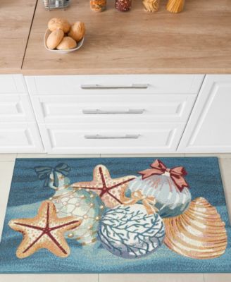Liora Manne Esencia Sea Gem Ornaments Rug Collection In Ocean