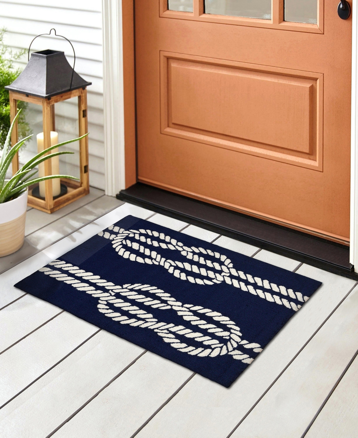Liora Manne Capri Ropes Area Rug, 1'8 X 2'6 In Navy