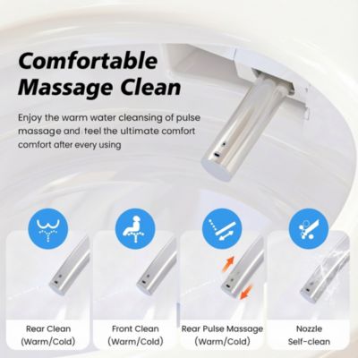 Smart Toilet With High end pulse flushing | Instant heating | Antibacterial seat ring | Wireless remote control | Vortex flushing