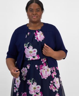 Robbie Bee - Women's Plus Size Solid Shrug