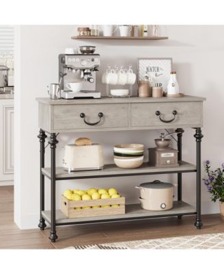 Console Tables for Entryway, Small Entryway Table with 2 Drawers for Entryway, Living Room, Hallway, Foyer, Corridor, Office