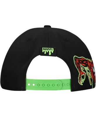 Men's Black Carnage Glow-in-the-Dark Radioactive A-Frame&nbsp;Adjustable Hat