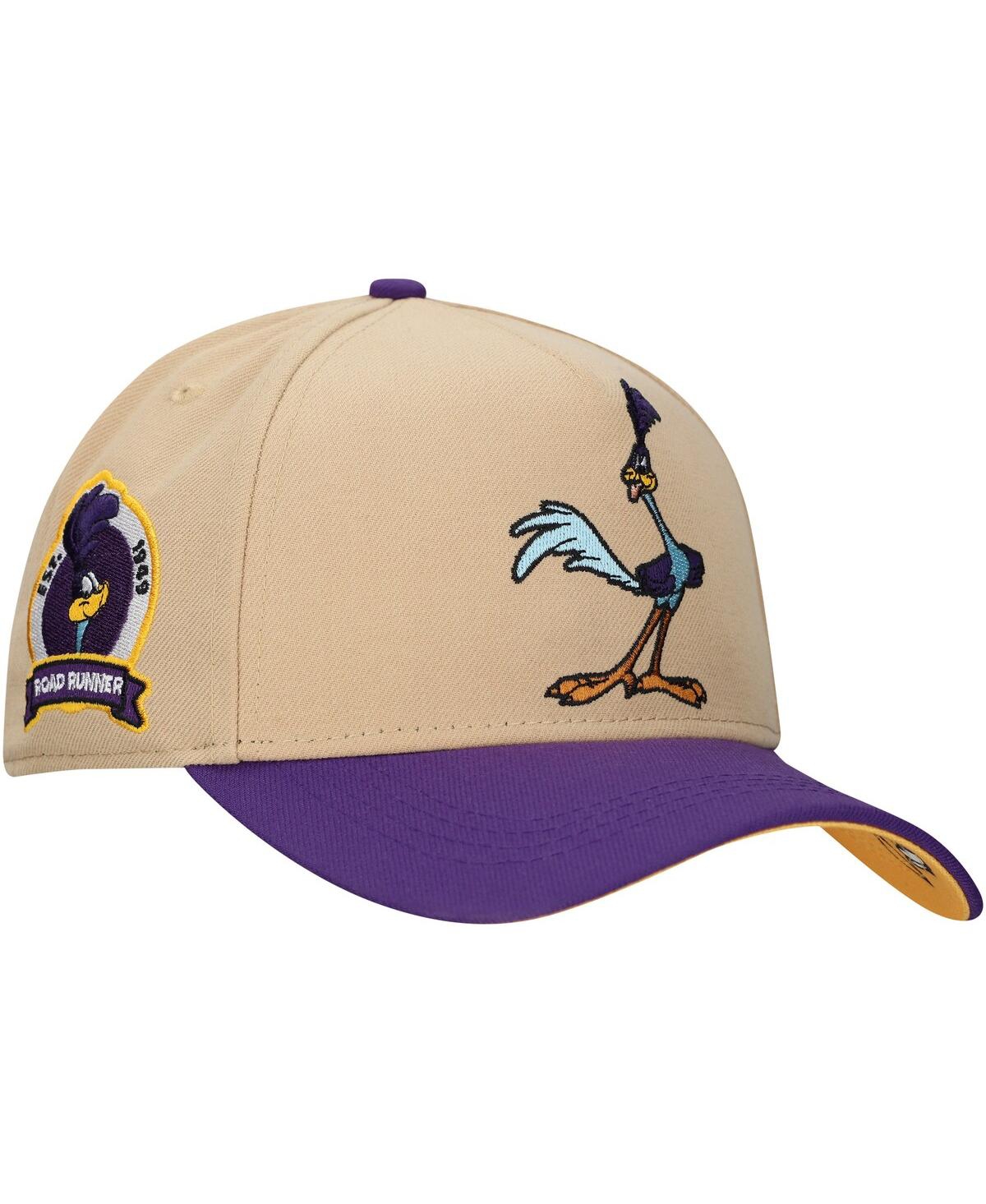 Men's Tan Looney Tunes Road Runner A-Frame Adjustable Hat - Tan