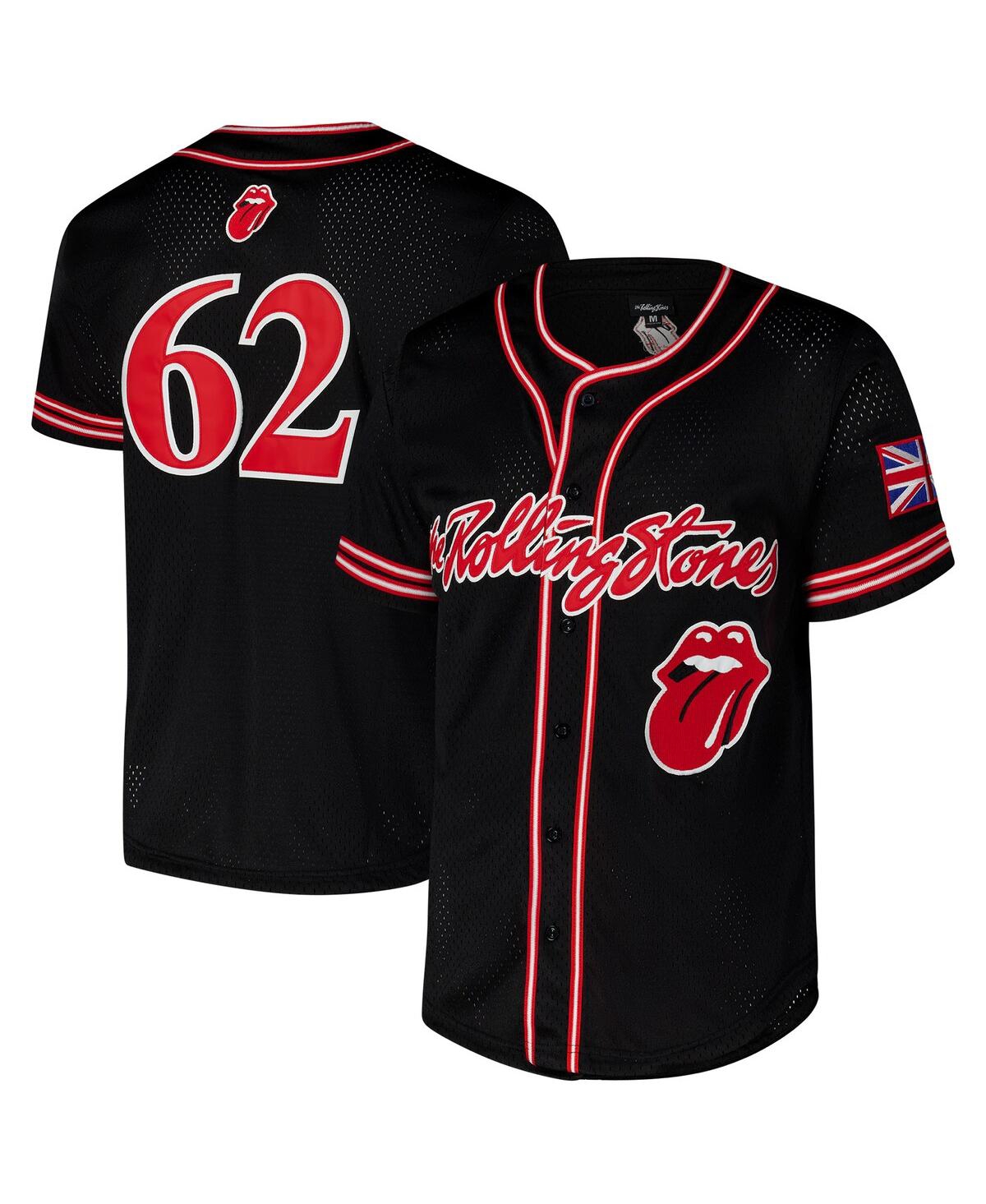 Men's Black Rolling Stones Baseball Fashion Jersey - Black