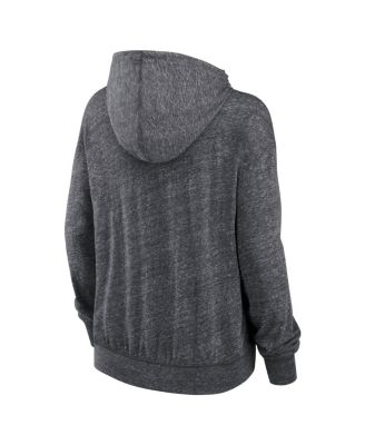 Women's Heather Charcoal Los Angeles Rams Team Spirit Gym Vintage Lightweight Hoodie Top