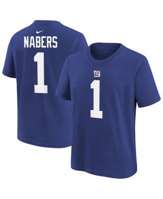 Nike - Men's Malik Nabers Royal New York Giants Player Name Number T-Shirt