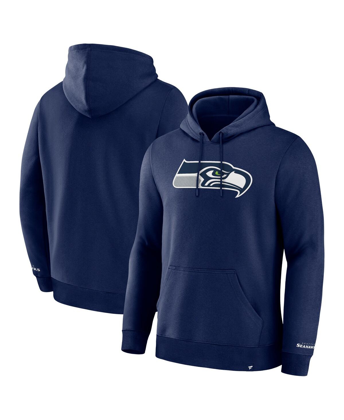 Fanatics Men's Navy Seattle Seahawks Legacy Fleece Pullover Hoodie In Navy
