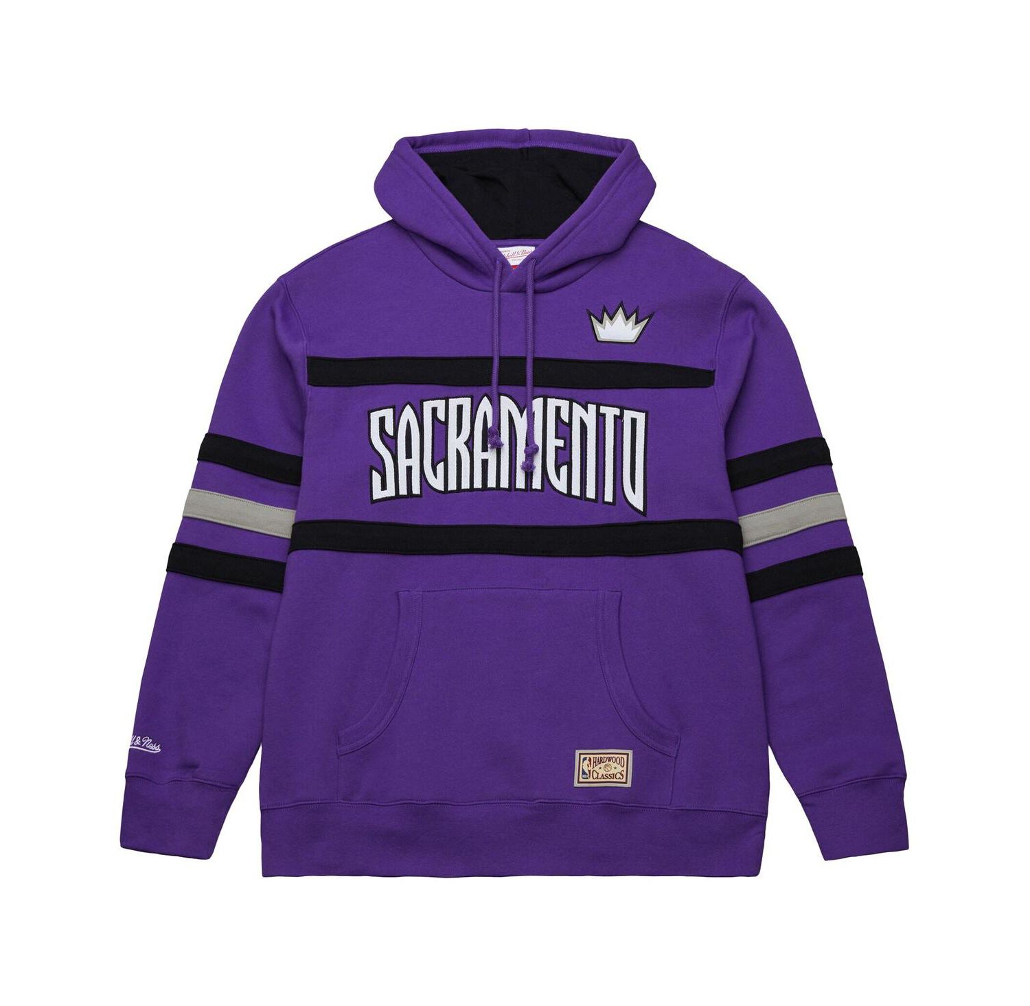 Men's Purple Sacramento Kings Hardwood Classics Nights Head Coach Pullover Hoodie
