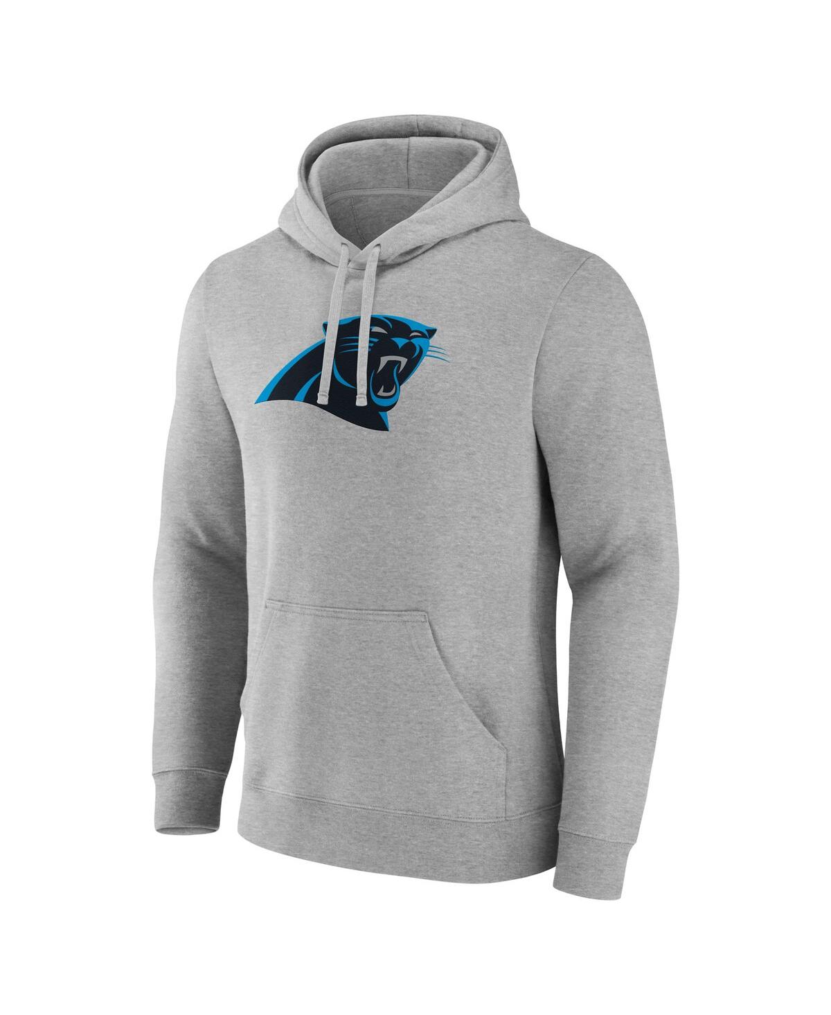 Fanatics Men's Heather Gray Carolina Panthers Deliver Fleece Pullover Hoodie In Heather Gray
