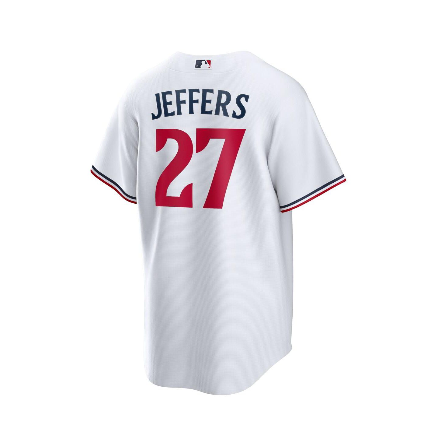 Мужской топ Nike Ryan Jeffers White Minnesota Twins Home Replica Player Jersey — фото 3