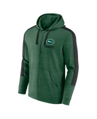 Men's Heather Green New York Jets Gains Full-Zip Hoodie