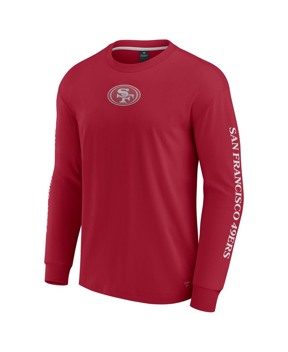 Fanatics Men's And Women's Scarlet San Francisco 49ers Elements Strive Long Sleeve T-shirt In Scarlet