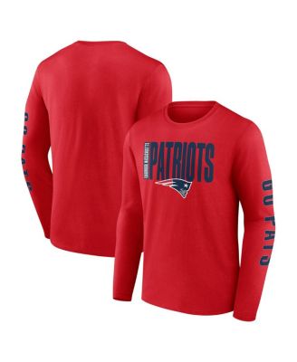 Fanatics - Men's Red New England Patriots Vision Long Sleeve T-Shirt